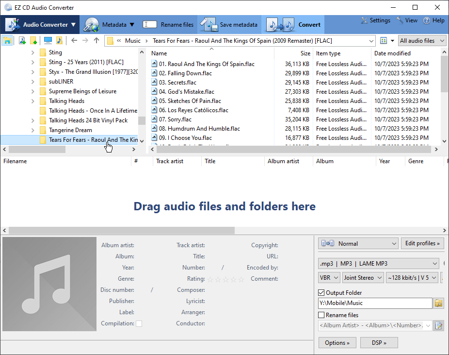EZ CD Audio Converter Window Convert